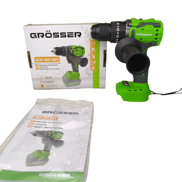 Шуруповерт акумуляторний Grosser GCD 100KBT