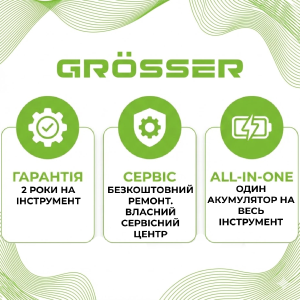 Акумуляторна болгарка Grosser GAG 120KB(без АКБ)