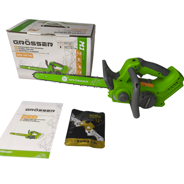 Акумуляторна ланцюгова пила Grosser GCS 120HS (без АКБ)