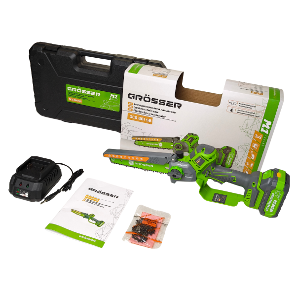 Акумуляторна ланцюгова пила Grosser GCS 861SB