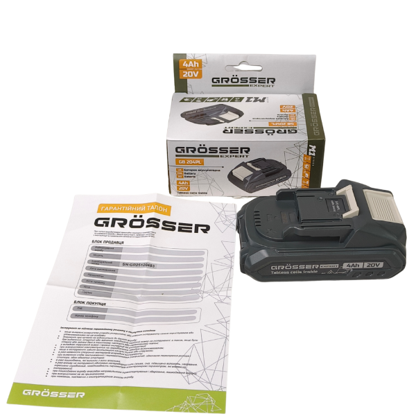 Акумуляторна батарея Grosser 4А GB 204PL EXPERT