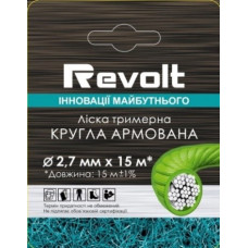 Ліска тримерна кругла армована 3,0*15м Revolt