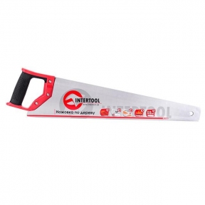 Ножовка по дереву с каленым зубом 500 мм, 55 HRC INTERTOOL HT-3103