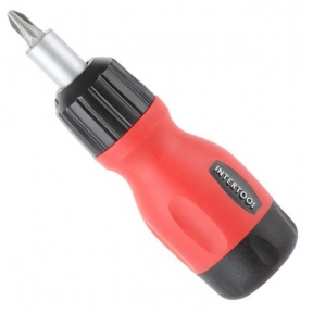 Отвертка реверсивная с комплектом насадок 6 ед. INTERTOOL VT-1009