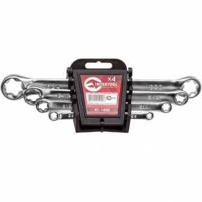 Набор накидных ключей TORX 4 шт. Т6-Т24 мм INTERTOOL XT-1400