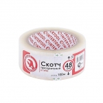 Скотч прозрачный 48мм*100м*52мкм INTERTOOL KT-0903